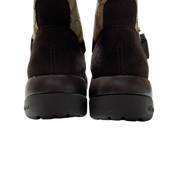 Coach Signature C Sharron Boots 8 NEW in Box Brown, Hook n Eye Closure - Picture 7 of 11
